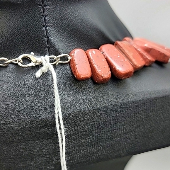 Unique Design Flat Chocolate Jasper 785 Cts Beaded Natural Gemstone Necklace - Picture 4 of 9